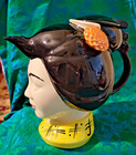 Vintage Geisha Girl Teapot Irridescent Hand Painted Kitsch Possibly By Swineside