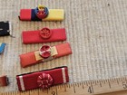 Wwii German French British Belgium   Officer Orders Ribbon Bar Lot X7 L  k   