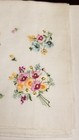Vintage Floral Bouquet Embroidered Linen Hankie Handkerchief Bridal 14 x13 75 