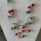 Women s Fashion Multicolor Unique Glass   Beads Designer Necklace   Earring Set