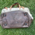 Vintage Klein Tools Canvas Leather Tool Bag 5102-16 Lineman Distressed