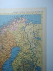1955 Antique Scandinavia Atlas Map - Vintage Hammond s New Supreme World Atlas