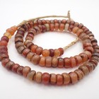 26  Strand Excavated Antique Agate Carnelian Stone Necklace Trade Beads Africa