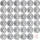 Complete Set Of Franklin Half Dollars 1948-1963  35 Coins In Xf au Or Better 
