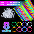 1000 Pcs Ultra Bright Glow Sticks  8 Inch Glow Sticks Bulk Party Pack  Light Up 