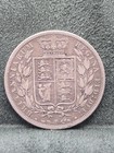 Queen Victoria  925 Silver Half Crown Coin Antique 1885 Fair Condition C14