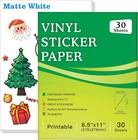 60 Sheets Premium Printable Vinyl Sticker Paper For Inkjet Printers Glossy White
