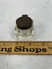  Ink Well Bottle Flip Top Small Glass 1 5 X 1 5 Desk 19th C Antique 19th C 