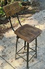 Vintage Uhl Steel Wood Drafting Stool Chair Industrial Bar Stool 42   