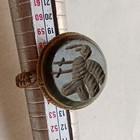 Stunning Rare Roman Era Bronze Ancient Ring With Beautiful Engraved Authentic