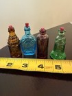 Vintage Miniature Glass Bottle Set Of 4 1970s Liberty Bell  Mini Bitters Bottles