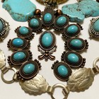 10 Southwest Native American Style Costume Mixed Jewelry Stone Turquoise Lot