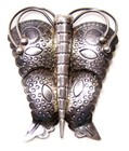 1935 Navajo Native American Indian Silver 3 Dimensional Butterfly Pin 2      X 3   