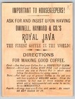 Royal Java Victorian Trade Card - Boy And Girl Chatting Over Coffee