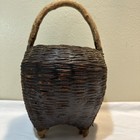 Antique Japanese Bamboo Flower Arrangement Ikebana Basket