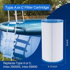 Poolpure Replacement Filter For Type A Or C  Compatible With Intex 29000e 59900e