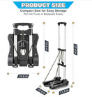 Folding Hand Truck Dolly  Lightweight Aluminum Luggage Cart For Travel   Moving