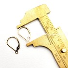 14k Gold Filled Leverback Earwires     14x9mm With Open Ring   2 Pieces   Earring