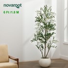Olive Trees Artificial Indoor 6ft Tall Faux Olive Tree Natural Wood Trunk Lifeli