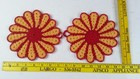 9 Vintage  Crochet Pot Holders Trivet Round Square
