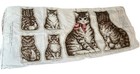 Old Fashioned Cats Fabric Panel Kitty Cut Sew Stuff  Doll Pillow Toy Vintage Euc
