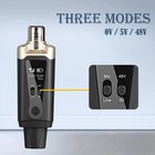 Black Wireless Microphone System Xlr Converter Adapter Uhf Automatic Transmitter