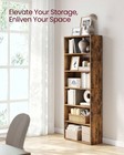 6   tier Open Bookshelf With Adjustable Shelves Floor Standing Bookcase