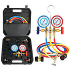 Ac Manifold Gauge Set 3-way Fit R134a R12 R502 Hvac A c Refrigeration Charging 