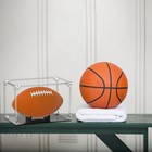 Football Display Case Acrylic Football Holder With Lid And Black Base Clear3694