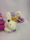 Vintage Puffkins Magic Unicorn   Rosie Bear Plush W  Tags Swibco Lot Of 2