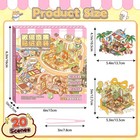 20 Sets Diy 3d Sticker Scene  Collection Book Standard  Multicolor