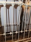 Vintage Elliot s Design Wrought Iron Bead Frame With Rails  Cream Enamel Full   