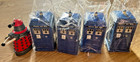 Set Of 5 Doctor Who Tardis Police Call Box   Dalek Ornaments Kurt Adler 2018 Bbc
