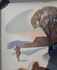 Original 1955 Winchester Western Advertising Poster Sign 26x40 Calendar Ammo Box
