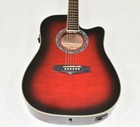 Ibanez Pf28ecetrs Pf Series Acoustic Guitar In Transparent Red Sunburst 0057