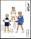 Boys Navy Sailor Shorts Suit Toddler Sewing Pattern Mccall 4178 Nautical