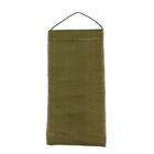 Vtg Green Burlap Banner Wall Hanging Silk Screen Aztec Totem Mayan Mcm 21  919a