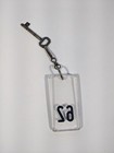 Vintage Hotel Room Skeleton Key   Fob No 62  Lucite