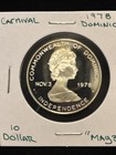1978 Dominica 10 Dollar Silver Carnival Proof    may38     10 Low Mintage