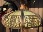 Antique Lamp   Shade   Overlay And Heavy