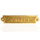 Metal Galley Ship Sign Polished Brass Nautical Beach House Boat Decor 5 5 Inch