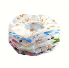 4pcs Adjustable Printed Shower Caps Waterproof Reusable Elastic Band - New