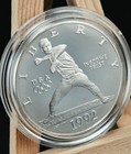 1992-s Olympic 2 Coin Proof Set Baseball Silver Dollar - Gymnist Half Dollar