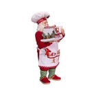 Kurt Adler Fabrich   Gingerbread Santa Standing Christmas Figurine  10 5 
