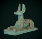 Authentic Ancient Egyptian Anubis God Statue Sitting Jackal Figure Egyptian Bc