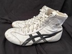 2003 Onitsuka Tiger 81 Wrestling Shoes Size 8 5 White Black Leather Asics Rare