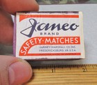 Vintage New Old Stock Janco Safety Matches Box  1950s Wood Matches  Great Decor
