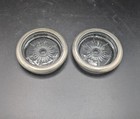 Mcm Glass Coasters Silverplated Rimmed Beverage Cocktail Barware Vintage Decor