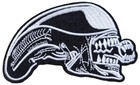 Xenomorph Alien Movie Embroidered Patch    2pc Iron On Or Sew  3 5 x2 