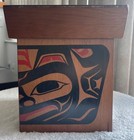 Vintage Pacific Northwest Coast Indigenous Style Lidded Art Box Formline Heavy